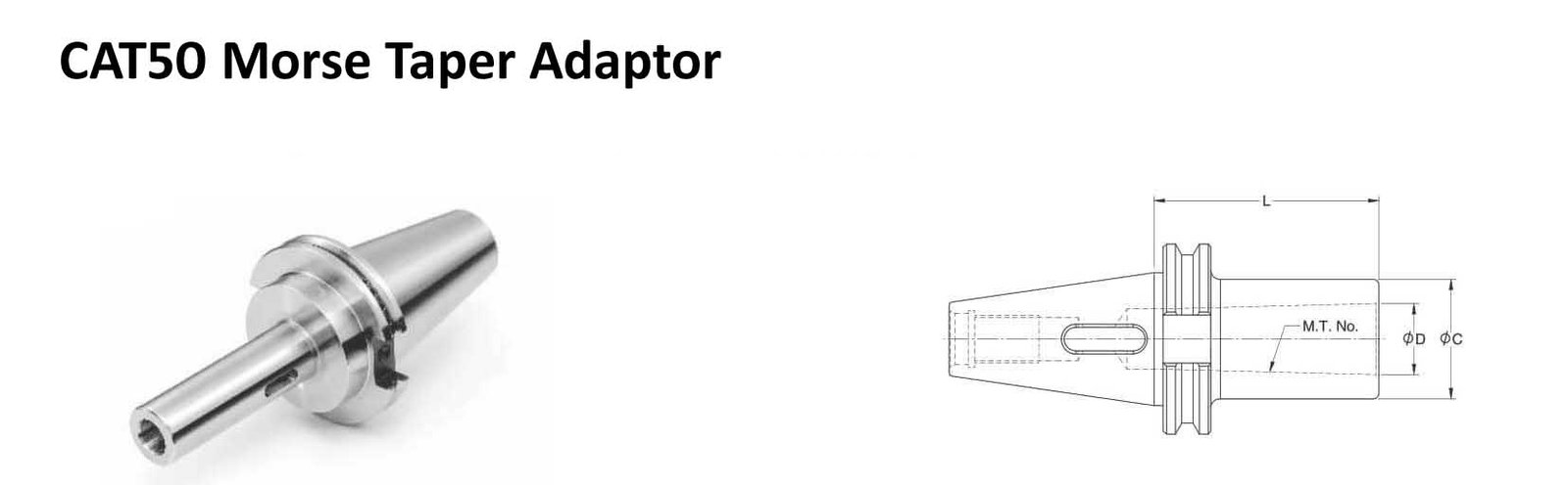 CAT50 MT 01 - 1.77 Morse Taper Adapter (Balanced to 2.5G 25000 RPM)
